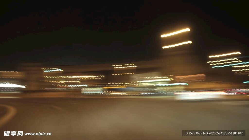 城市夜景车流光影效果