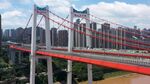 城市跨江大桥壮丽景观