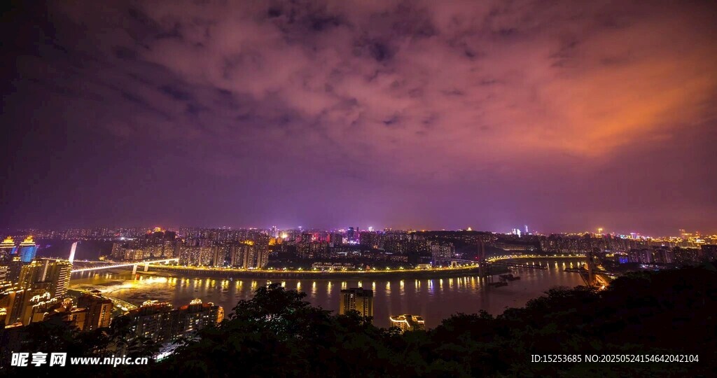 城市夜景璀璨灯光秀