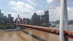 重庆跨江大桥城市风光