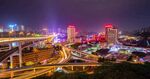 城市立交桥璀璨夜景