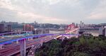 城市高架桥与周边景致