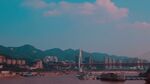 山城江畔美丽城市景观