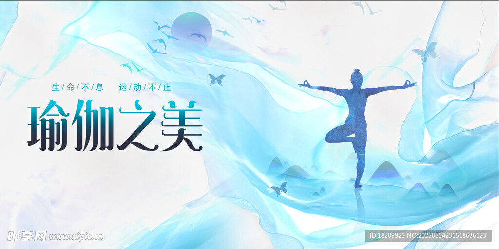 瑜伽之美 灵动的空中舞者