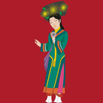 身着传统服饰的优雅女子