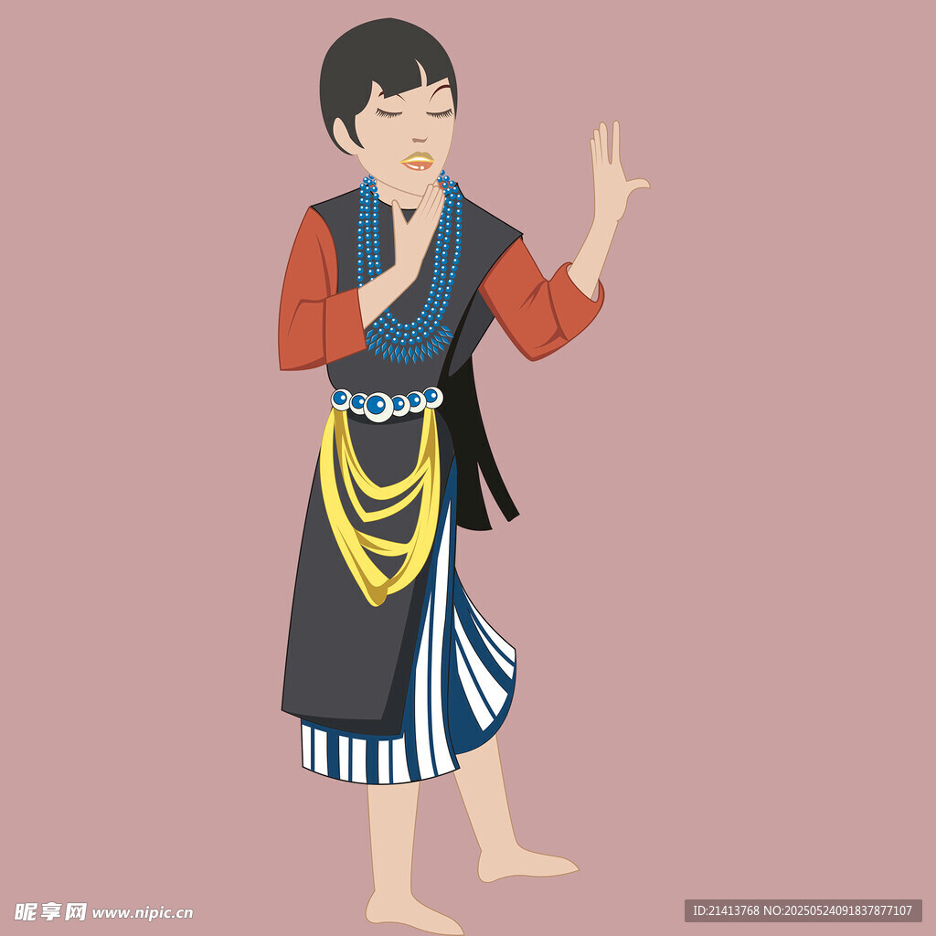身着民族服饰的少年