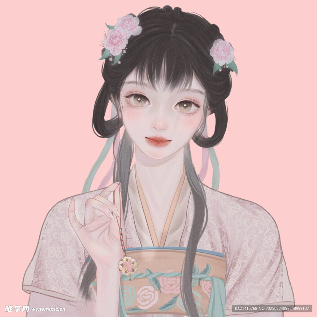 古风汉服少女优雅扮相