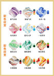 多彩金鱼图案设计素材