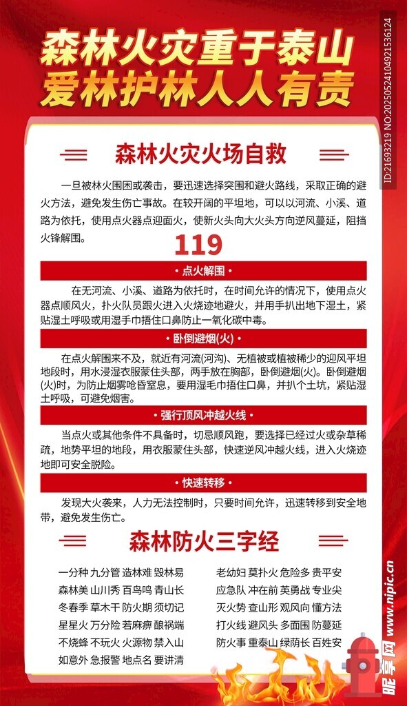 森林防火宣传页