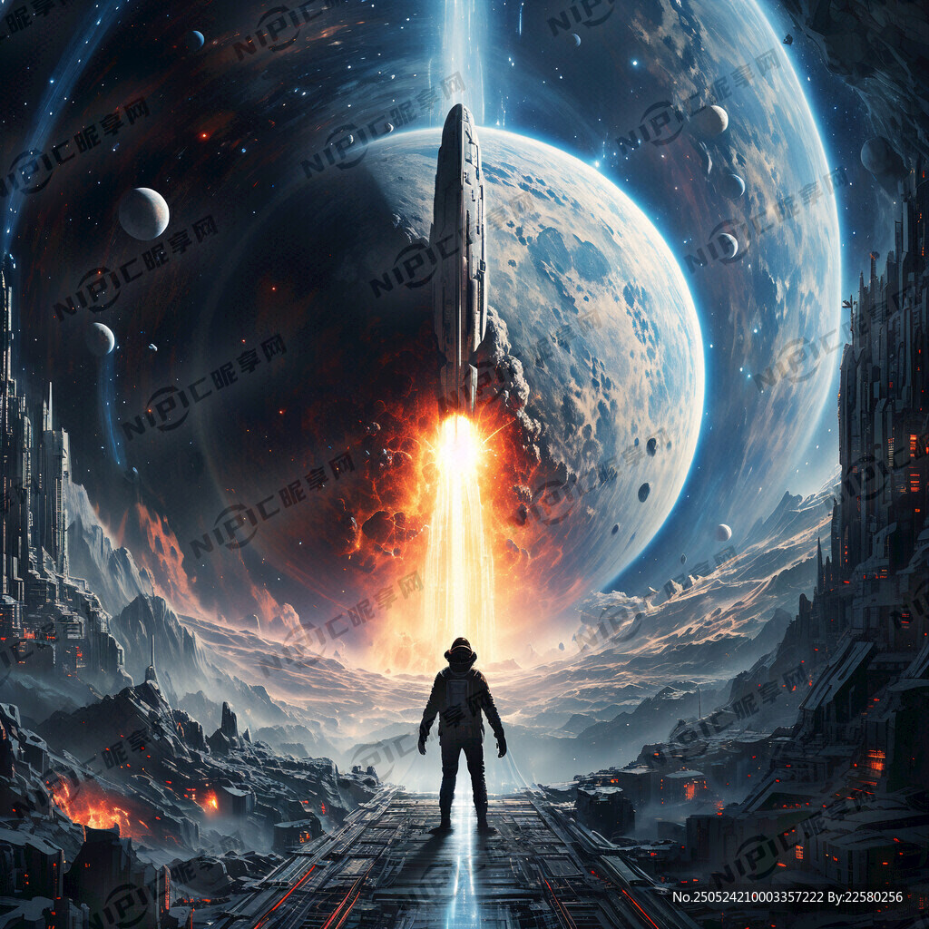 巨大能量将飞船包围