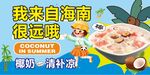 海南特色清凉椰子甜品海报
