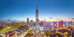 深圳城市天际线全景的画面