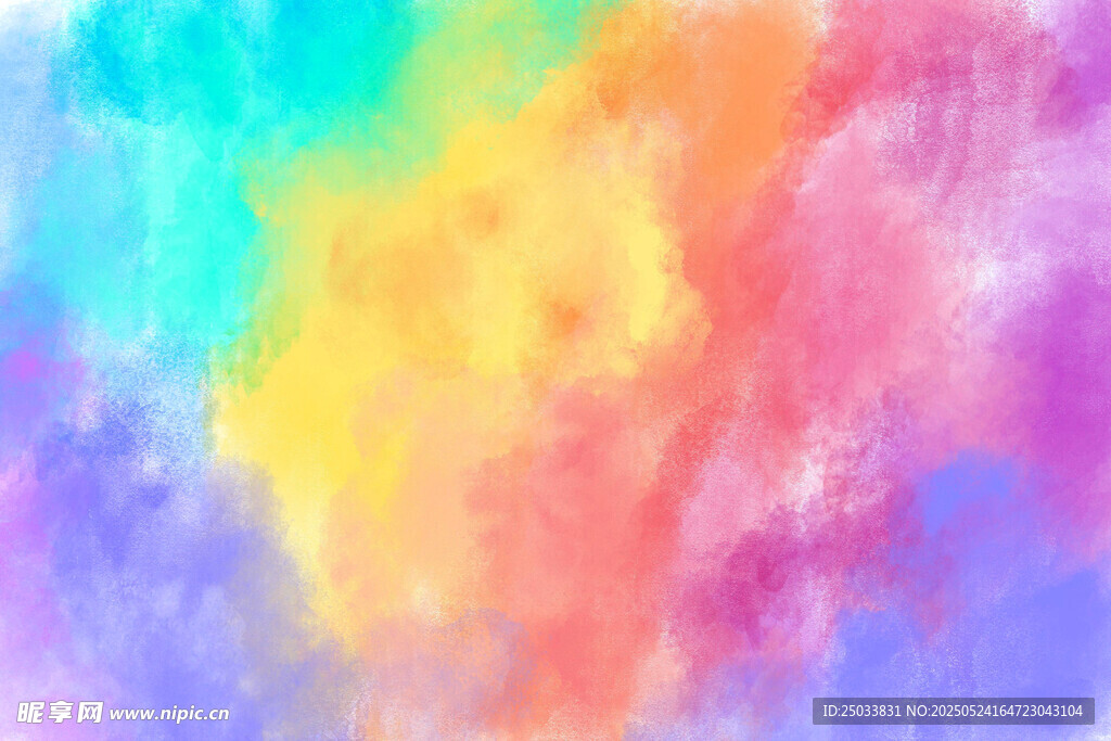 多彩梦幻水彩背景纹理