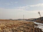 冬日田野边的河流景象