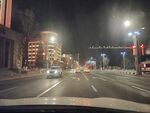 夜间驾车城市道路景象