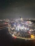 城市璀璨夜景空中俯瞰图
