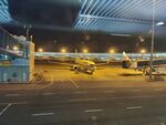 夜晚机场停机坪景象