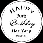 天阳30岁生日快乐徽章