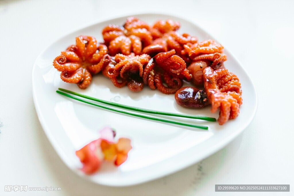 美味鱿鱼摆盘