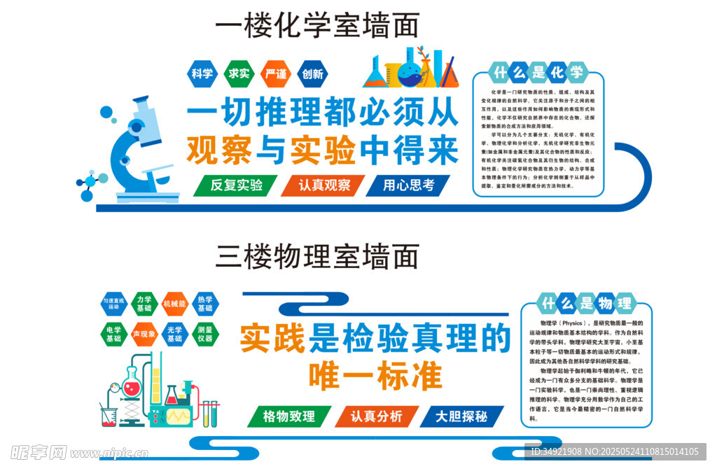 化学室物理室文化墙