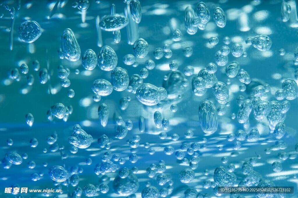 蓝色水滴背景纹理画面