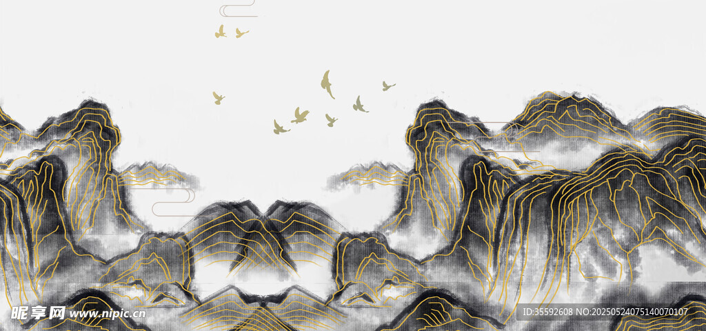 古风山水背景