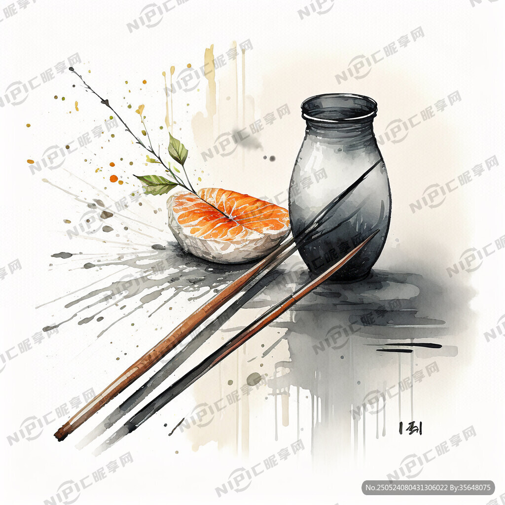 筷子与三文鱼