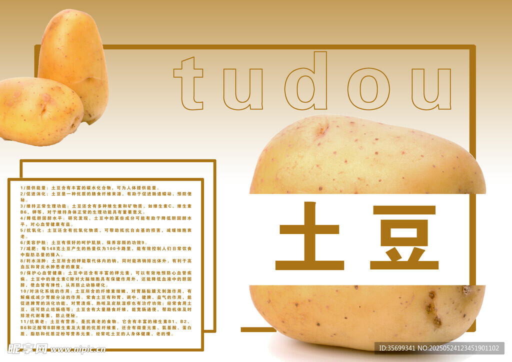 新鲜土豆展示及相关介绍