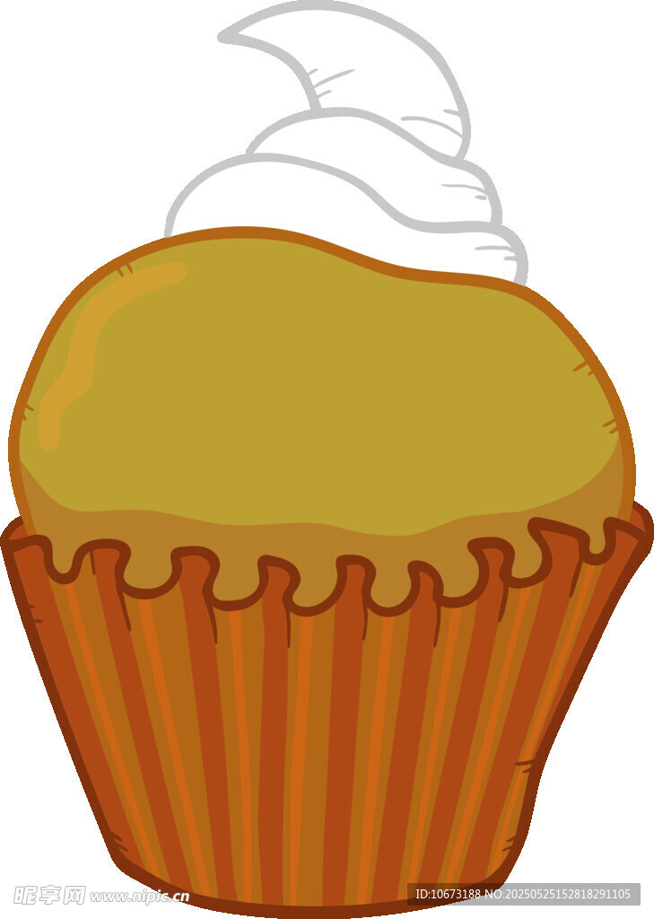 美味纸杯蛋糕插画