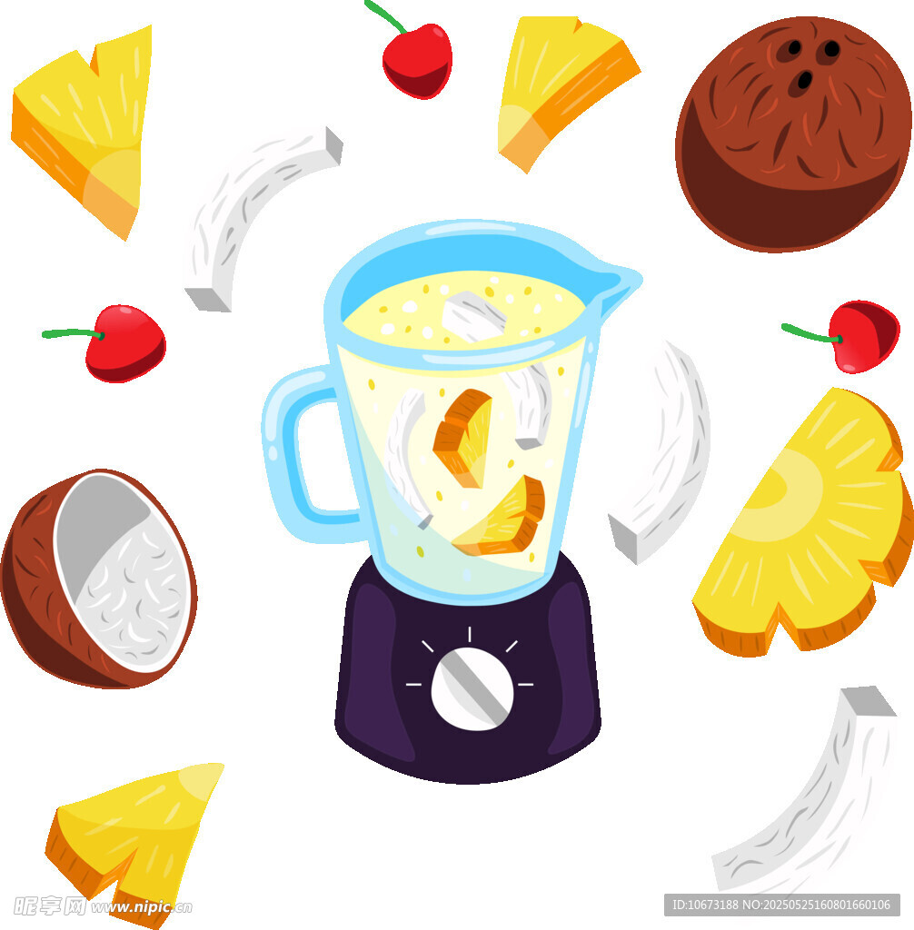 搅拌机制作美味水果饮品