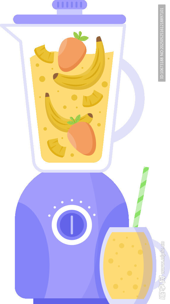 紫色搅拌机中的水果饮品