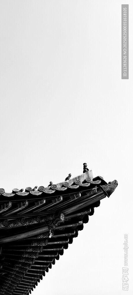中式古建筑飞檐一角
