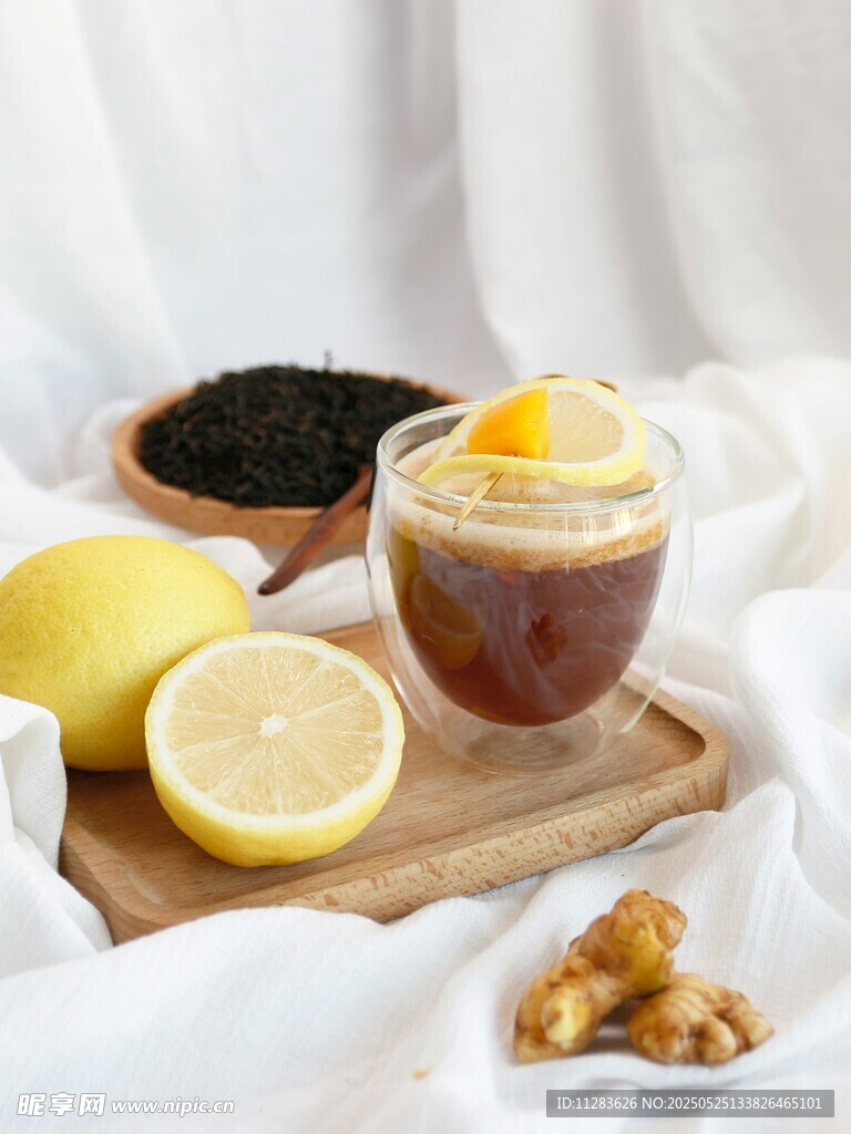 柠檬姜茶配佐料展示