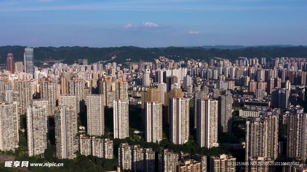 城市高楼景观俯瞰图