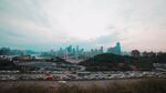 城市天际线黄昏景象