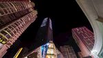 都市璀璨夜景摩天大楼
