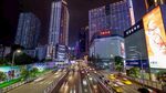 都市夜景繁华交通景象