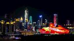 重庆璀璨夜景中的独特建筑