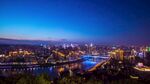 城市璀璨夜景俯瞰图