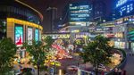 繁华都市夜景商业街