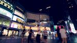 繁华都市夜晚街头景象