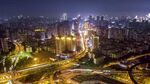 城市璀璨夜景俯瞰图