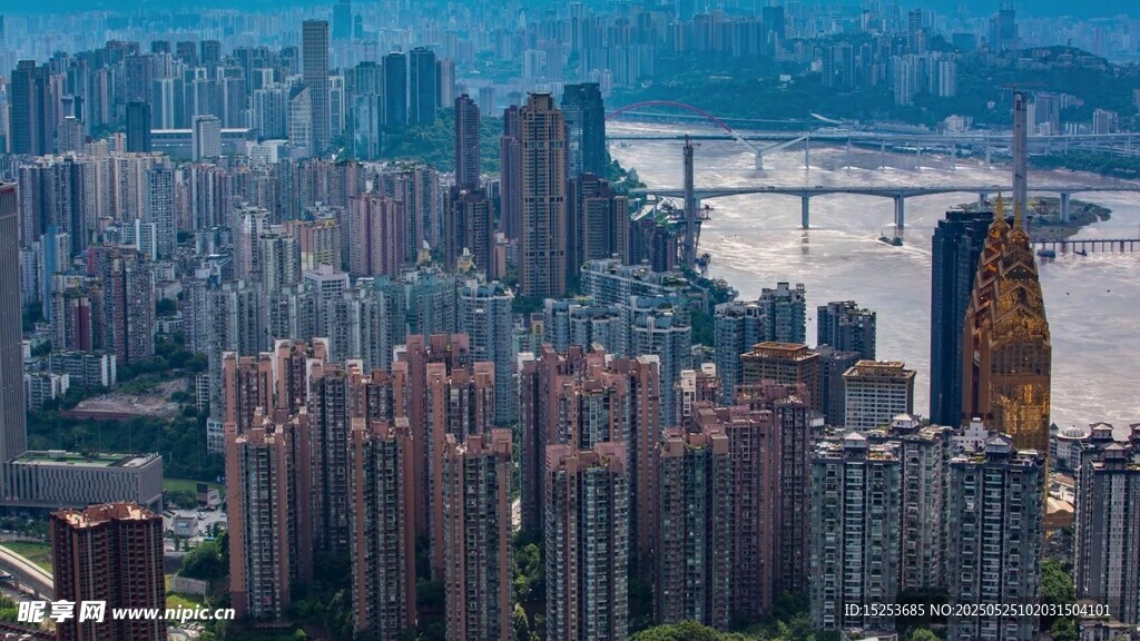 城市高楼景观俯瞰图
