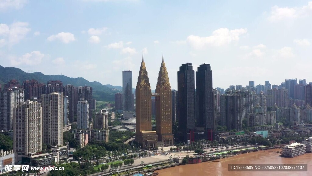 重庆城市天际线俯瞰景观