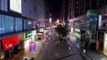 繁华都市商业街夜景