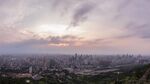 城市黄昏全景风光