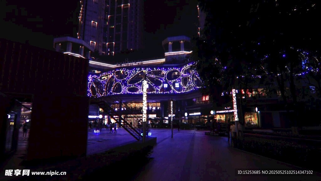城市夜景璀璨灯光秀