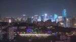 城市璀璨夜景俯瞰图