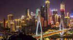重庆璀璨夜景与跨江大桥