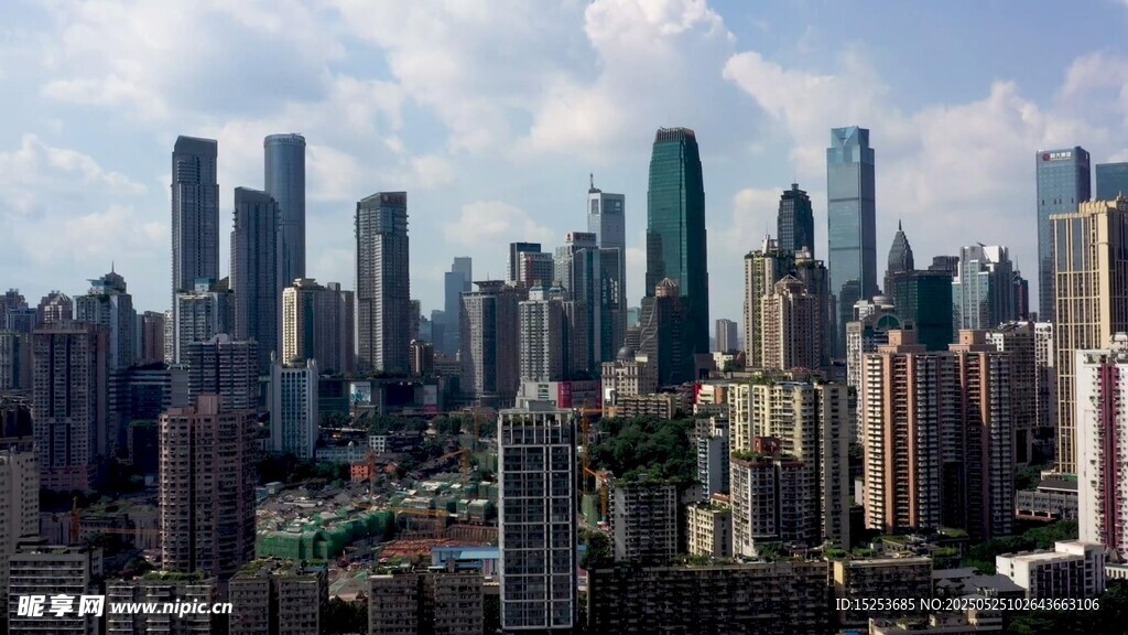 繁华都市天际线景观